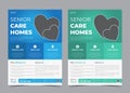 senior care flyer template. nursing promotional design. care center flyer design