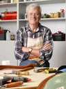 Senior carpenter Royalty Free Stock Photo