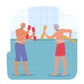 Senior Characters Joyfully Exercise In Refreshing Water During An Aqua Aerobics Class, Reaping The Benefits Of Exercises