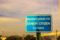 Senior Citizen Preferred Parking Sign