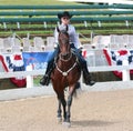 A Senior Citizen Rides A Horse At The Germantown C Royalty Free Stock Photo