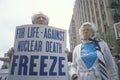 Senior citizens protesting nuclear warfare, Los Angeles, California