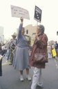 Senior citizens protesting nuclear warfare, Los Angeles, California