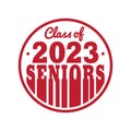 Seniors Class of 2023. Vector design template. Vector and illustration.