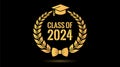 Senior class of 2024 year, graduation icon