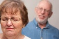 Senior Couple in an Argument Royalty Free Stock Photo