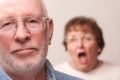 Senior Couple in an Argument Royalty Free Stock Photo
