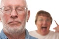 Senior Couple in an Argument Royalty Free Stock Photo