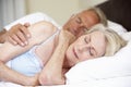 Senior Couple Asleep Bed Royalty Free Stock Photo