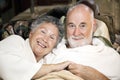 Senior Couple in Bed Royalty Free Stock Photo