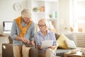 Senior Couple Calculating Budget Royalty Free Stock Photo