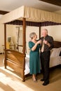 Senior couple celebrating Royalty Free Stock Photo