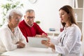 Senior couple on consultation with a doctor Royalty Free Stock Photo