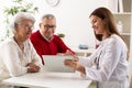 Senior couple on consultation with a doctor Royalty Free Stock Photo