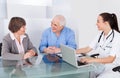 Senior Couple Consulting Doctor