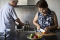 Senior Couple Cooking Food Kitchen Royalty Free Stock Photo