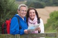 Senior Couple On Country Walk Royalty Free Stock Photo