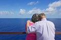 Senior Couple on a Cruise Vacation Royalty Free Stock Photo