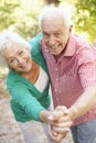 Senior Couple Dancing In Countryside Together Royalty Free Stock Photo