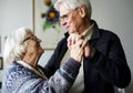 Senior couple dancing together romantic Royalty Free Stock Photo