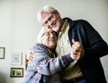 Senior couple dancing together romantic Royalty Free Stock Photo