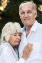 Senior couple deeply in love