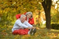 senior couple doing exercises Royalty Free Stock Photo