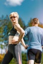 Senior couple doing sport outdoors Royalty Free Stock Photo