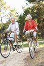 Senior Couple Enjoying Cycle Ride Royalty Free Stock Photo