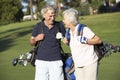 Senior Couple Enjoying Game Of Golf Royalty Free Stock Photo