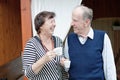 Senior Couple Enjoying Snack Royalty Free Stock Photo