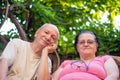 Senior couple enjoying summer day