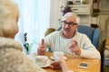 Senior Couple Enjoying Tea Time Royalty Free Stock Photo