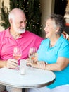 Senior Couple Enjoys Cocktails Royalty Free Stock Photo