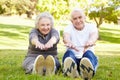 Senior couple exercising Royalty Free Stock Photo