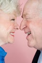 Senior couple face to face Royalty Free Stock Photo