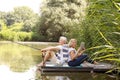 Senior couple fishing