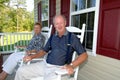 Senior couple on front porch