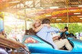 Senior couple at the fun fair Royalty Free Stock Photo