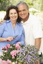 Senior Couple Gardening Together Royalty Free Stock Photo