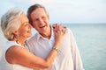 Senior Couple Getting Married In Beach Ceremony Royalty Free Stock Photo