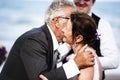 Senior couple getting married at the beach Royalty Free Stock Photo
