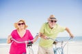Senior couple going for a bike ride Royalty Free Stock Photo