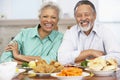 Senior Couple Having Lunch At Home Royalty Free Stock Photo