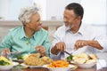 Senior Couple Having Lunch At Home Royalty Free Stock Photo