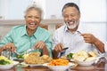 Senior Couple Having Lunch At Home Royalty Free Stock Photo