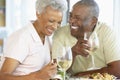 Senior Couple Having Lunch Together Royalty Free Stock Photo