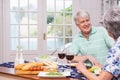 Senior couple having lunch together Royalty Free Stock Photo