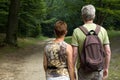 Senior couple hiking -1 Royalty Free Stock Photo