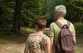 Senior couple hiking -2 Royalty Free Stock Photo